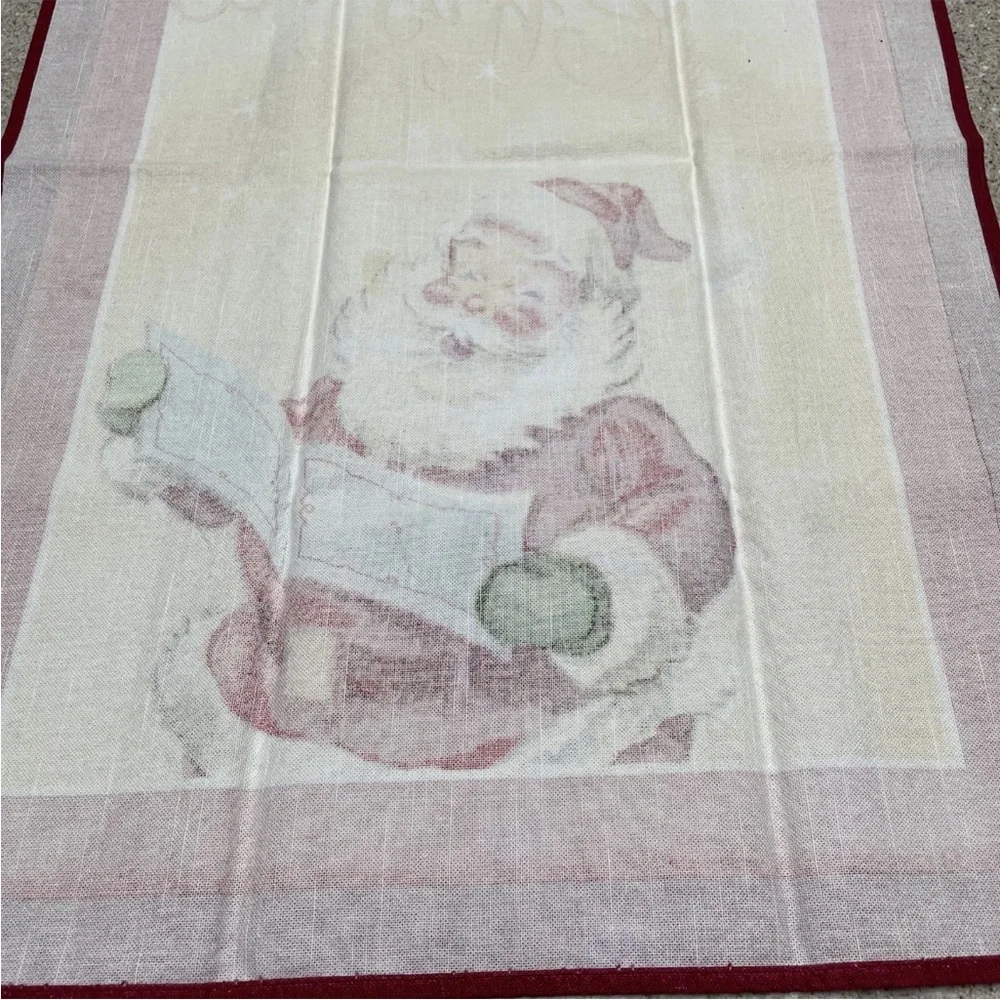 Beautiful Williams Sonoma Santas List Tea Towel Merry Christmas!